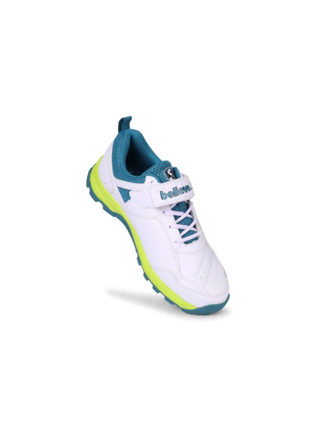 SG أحذية الكريكيت SG CENTURY 6.0 (أبيض/أخضر بحري/أخضر فوسفوري) - المملكة المتحدة-8 - Image 4